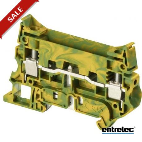 1SNK508151R0000 - 1SNK508151R0000 ENTRELEC ZS10-PE-R1 Screw Clamp Terminal Block Ground Green/Yellow