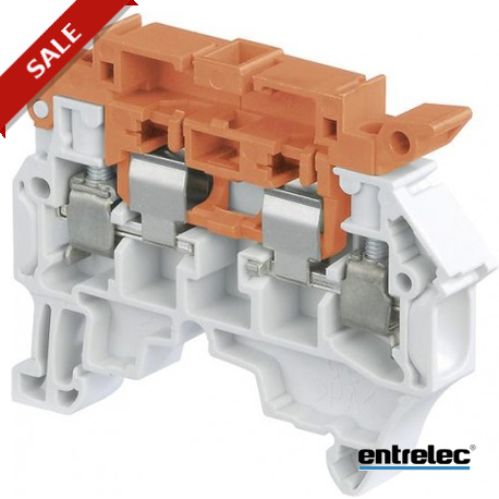 1SNK508416R0000 - 1SNK508416R0000 ENTRELEC ZS4-S-R3 Screw Clamp Terminal Block Disconnect with Lever Grey