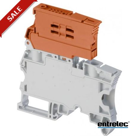 1SNK508417R0000 - 1SNK508417R0000 ENTRELEC ZS10-S-R2 Screw Clamp Terminal Block Disconnect with lever- Grey