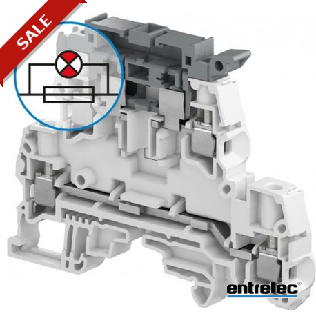 1SNK508423R0000 - 1SNK508423R0000 ENTRELEC ZS4-D2-SF1-R1 Screw Clamp Terminal Block Double Deck Grey