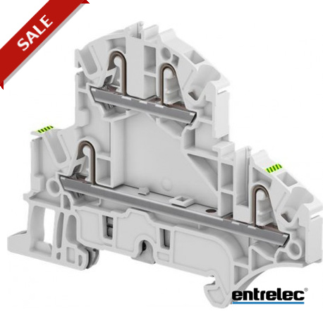 1SNK705212R0000 - 1SNK705212R0000 ENTRELEC ZK2.5-D2-PE PI-Spring Clamp Terminal Block Double Deck Grey
