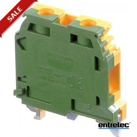 1SNA165115R1000 - 1SNA165115R1000 ENTRELEC M10/10.P Screw Clamp Terminal Blocks Ground Green-Yellow