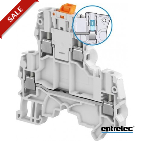 1SNK505316R0000 - 1SNK505316R0000 ENTRELEC ZS4-D2-S-T2 Screw Clamp Terminal Block Double Deck Grey
