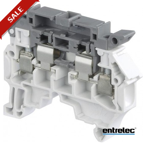 1SNK508410R0000 - 1SNK508410R0000 ENTRELEC ZS4-SF1 Screw Clamp Terminal Block for Fuses 5x20 and 5x25 mm Grey