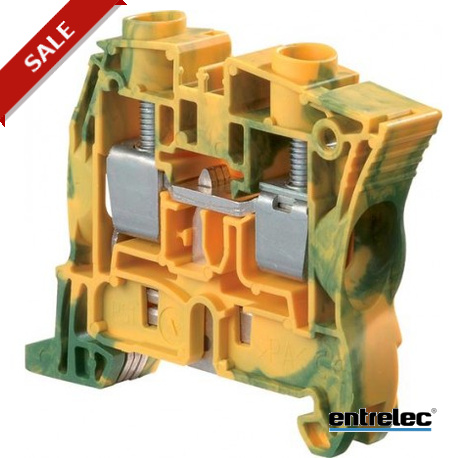 1SNK510150R0000 - 1SNK510150R0000 ENTRELEC ZS16-PE Screw Clamp Terminal Block Ground Green/Yellow