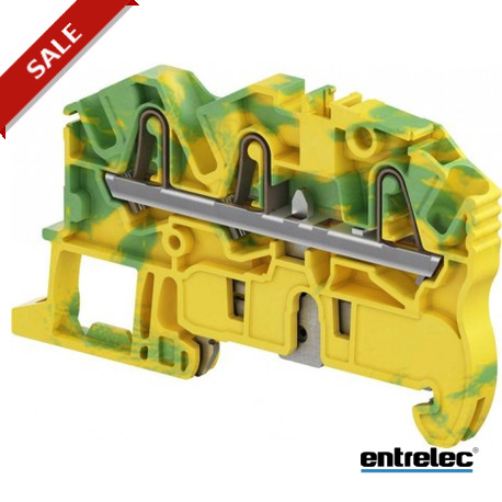 1SNK705151R0000 - 1SNK705151R0000 ENTRELEC ZK2.5-PE-3P PI-Spring clamp Terminal Block Ground Green Yellow