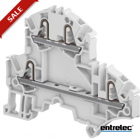 1SNK705210R0000 - 1SNK705210R0000 ENTRELEC ZK2.5-D2 PI-Spring clamp Terminal Block Double deck Grey