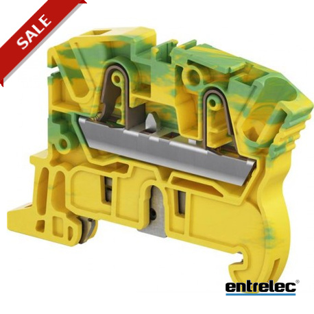 1SNK706150R0000 - 1SNK706150R0000 ENTRELEC ZK4-PE PI-Spring clamp Terminal Block Ground Green Yellow