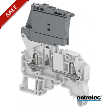 1SNK706410R0000 - 1SNK706410R0000 ENTRELEC ZK2.5-SF PI-Spring Clamp Terminal Block for Fuses 5x20 mm Grey