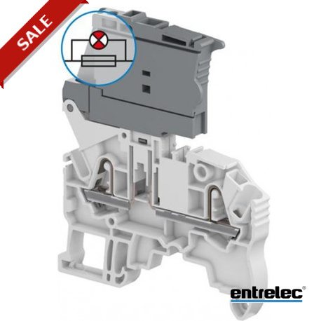 1SNK706412R0000 - 1SNK706412R0000 ENTRELEC ZK2.5-SF-R3 PI-Spring Clamp Terminal Block for Fuses 5x20 mm Grey