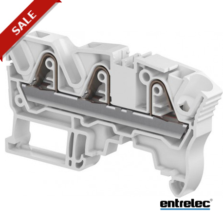 1SNK708011R0000 - 1SNK708011R0000 ENTRELEC ZK6-3P PI-Spring clamp Terminal Block Feed-through Grey