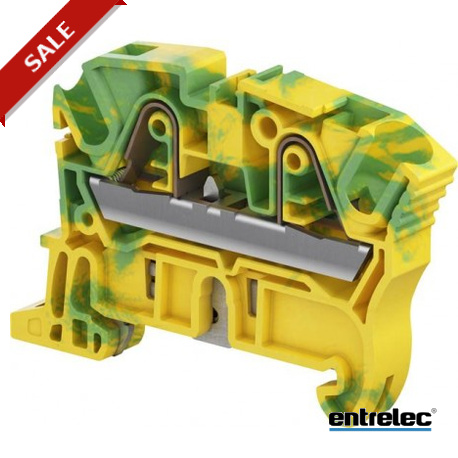 1SNK708150R0000 - 1SNK708150R0000 ENTRELEC ZK6-PE PI-Spring clamp Terminal Block Ground Green Yellow