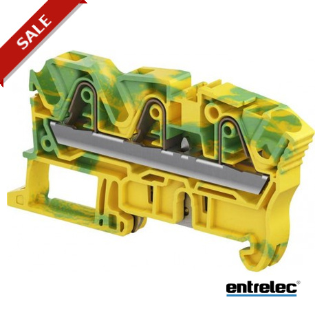 1SNK708151R0000 - 1SNK708151R0000 ENTRELEC ZK6-PE-3P PI-Spring clamp Terminal Block Ground Green Yellow