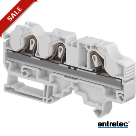 1SNK710011R0000 - 1SNK710011R0000 ENTRELEC ZK10-3P PI-Spring clamp Terminal Block Feed-through Grey 10 mm² 10 mm 0.394 in spac..