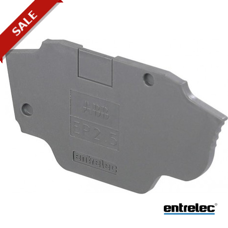 1SNK710911R0000 - 1SNK710911R0000 ENTRELEC EK10-3P End Section Dark Grey 2 mm 0.079 in spacing