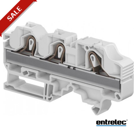 1SNK712011R0000 - 1SNK712011R0000 ENTRELEC ZK16-3P PI-Spring clamp Terminal Block Feed-through Grey 16 mm² 12 mm 0.472 in spac..