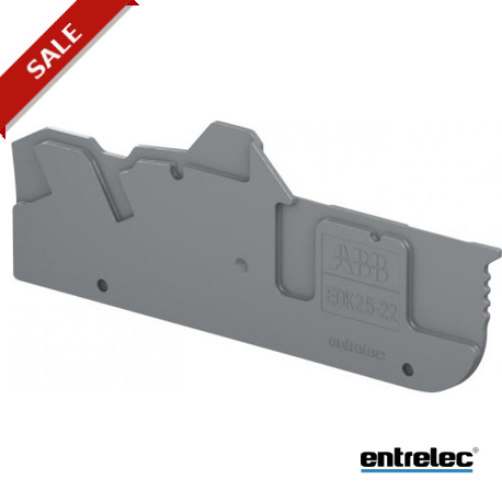 1SNK805910R0000 - 1SNK805910R0000 ENTRELEC EDK2.5-22 End Section Dark Grey