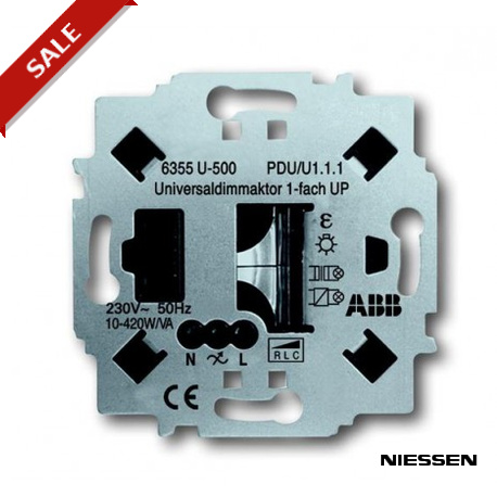 6355 U-500 - 6355 U-500 NIESSEN 6355 U-500 Universal dimming actuator, 1gang flush-mounted