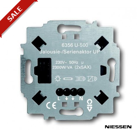 6356 U-500 - 6356 U-500 NIESSEN 6356 U-500 Series / blinds actuator, 1gang flush-mounted