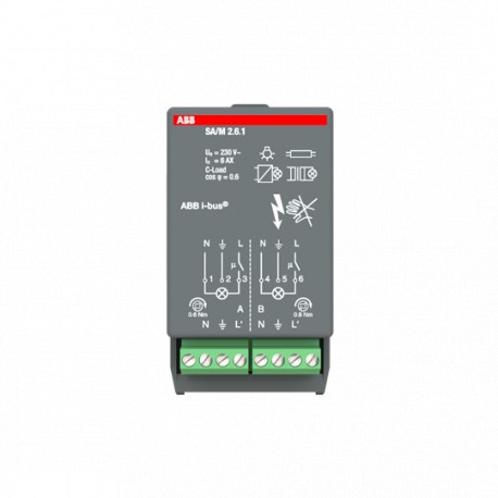 2CDG110100R0011 - 2CDG110100R0011 SA/M 2.16.1 NIESSEN Módulo Actuador Interruptor, 2 canales, 16A, Contactos Libres de Potenci..