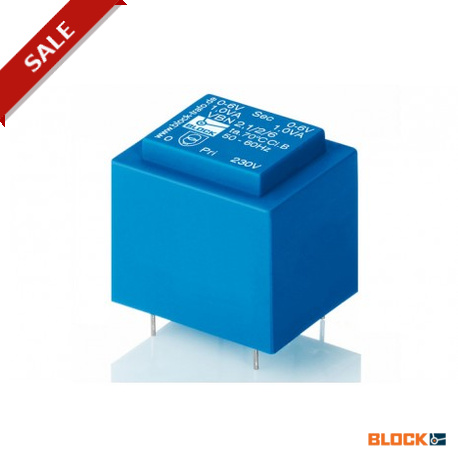 VBN 2,1/1/6 - VBN 2,1/1/6 BLOCK Short circuit proof PCB transformerShort circuit proof safety isolating transformer to IE..