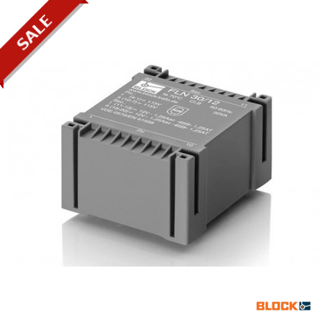 FLN 30/6 - FLN 30/6 BLOCK Low profile transformer Discontinued model, alternative type FL