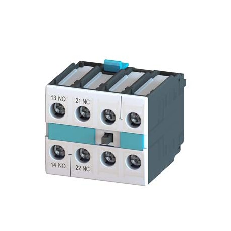 3RH1921-1HA11 - 3RH1921-1HA11 SIEMENS Auxiliary switch block, 1 NO + 1 NC, EN 50012, front screw terminal, Size S0 ... S3, f..