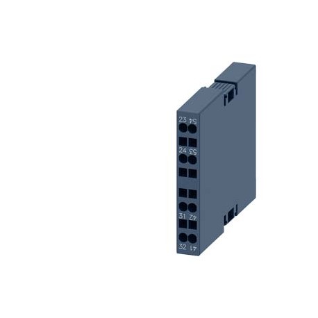 3RH2911-2DE11 - 3RH2911-2DE11 SIEMENS Electron. contr. auxiliary switch lateral, 1 NO + 1 NC Current path 1 NO, 1 NC for 3RH..