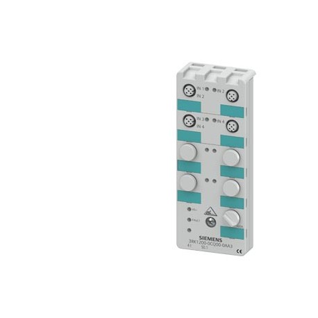 3RK1200-0CQ00-0AA3 - 3RK1200-0CQ00-0AA3 SIEMENS AS-i compact module K60 digital 4 DI, IP67 4 x input, maximum 200 mA 4 x M12 sock..