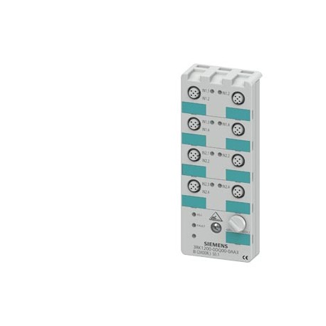 3RK1200-0DQ00-0AA3 - 3RK1200-0DQ00-0AA3 SIEMENS AS-i compact module K60 digital 8 DI, IP67 8 x inputs, maximum 200 mA 8 x M12 soc..