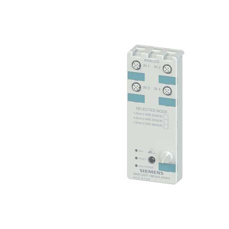 3RK1207-1BQ44-0AA3 - 3RK1207-1BQ44-0AA3 SIEMENS AS-i compact module K60 analog 4 AI, IP67 4 x input, current 4..20 mA, +/- 20 mA ..