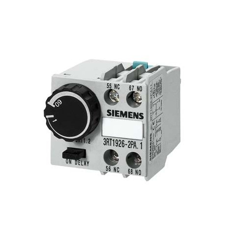 3RT1926-2PR11 - 3RT1926-2PR11 SIEMENS PNEUMATIC TIMING RELAY BLOCK OFF-DELAYED 1 ... 60 S 1NO + 1NC TO SNAP ON 3RT1.2