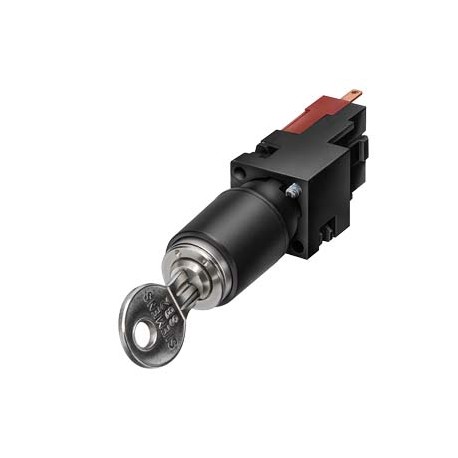3SB2210-4QA01 - 3SB2210-4QA01 SIEMENS Key-operated switch, 16 mm, round, plastic, CES, 3 switch positions I O II, momentary ..