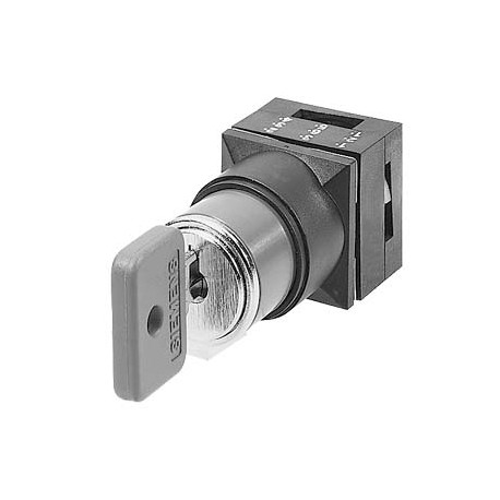 3SB3110-3AH11 - 3SB3110-3AH11 SIEMENS 26X26MM PLASTIC SQUARE ACTUATOR: OMR KEY-OPER.SWITCH W. 2 KEYS LATCHING 2 SWITCH POSI..