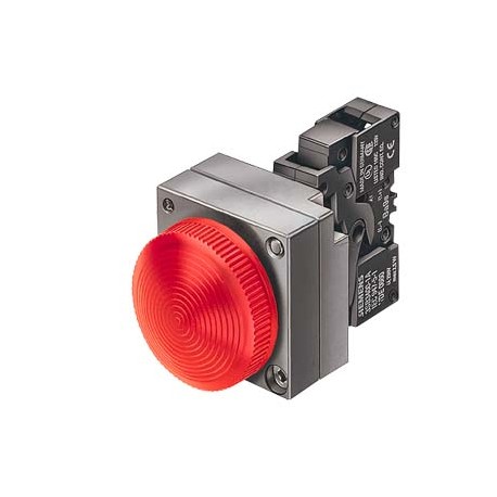 3SB3617-6AA00 - 3SB3617-6AA00 SIEMENS 22MM METAL ROUND COMPLETE UNIT COMBINATION: INDICATOR LIGHT WITH SMOOTH LENSE ILLUMIN..