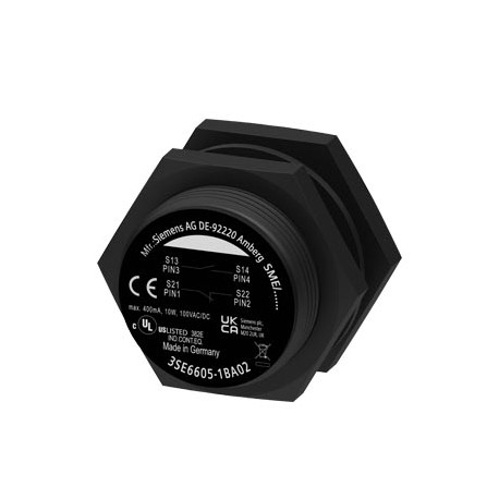 3SE6605-1BA02 - 3SE6605-1BA02 SIEMENS Magnet switch Contact block, round M30 Contact elements 1 NC/1 NO with M12 connector 4..