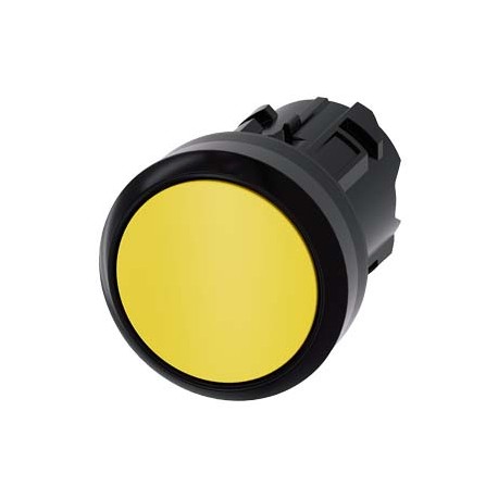 3SU1000-0AA30-0AA0 - 3SU1000-0AA30-0AA0 SIEMENS Pushbutton, 22 mm, round, plastic, yellow, pushbutton, flat, latching, Push-to-re..