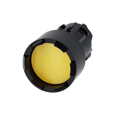 3SU1000-0DB30-0AA0 - 3SU1000-0DB30-0AA0 SIEMENS Pushbutton, 22 mm, round, plastic, yellow, Front ring, raised, castellated moment..