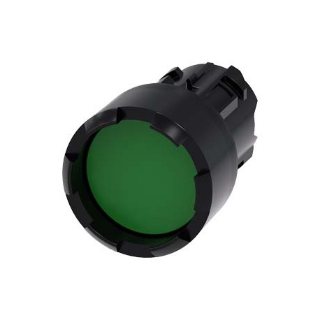3SU1000-0DB40-0AA0 - 3SU1000-0DB40-0AA0 SIEMENS Pushbutton, 22 mm, round, plastic, green, Front ring, raised, castellated momenta..