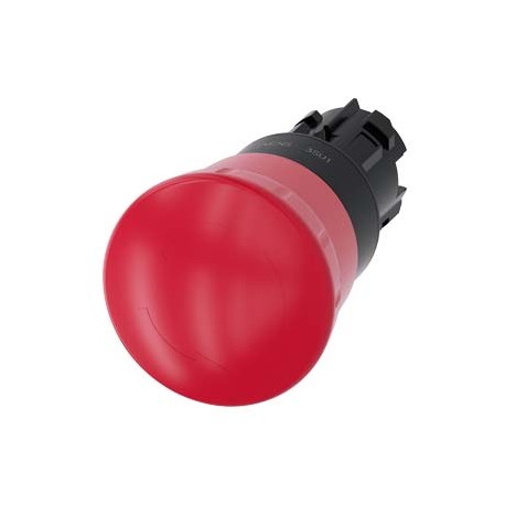 3SU1000-1HB20-0AA0 - 3SU1000-1HB20-0AA0 SIEMENS EMERGENCY STOP mushroom pushbutton, 22 mm, round, plastic, red, 40 mm, positive l..