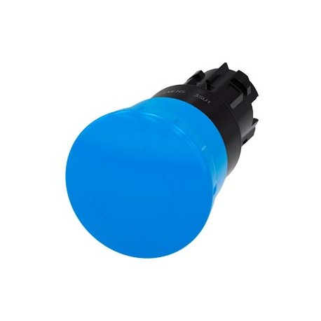 3SU1000-1HB50-0AA0 - 3SU1000-1HB50-0AA0 SIEMENS Mushroom pushbutton, 22 mm, round, plastic, blue, 40 mm, positive latching, acc. ..