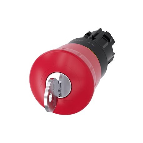 3SU1000-1HF20-0AA0 - 3SU1000-1HF20-0AA0 SIEMENS EMERGENCY STOP mushroom pushbutton, 22 mm, round, plastic, red, 40 mm, with RONIS..