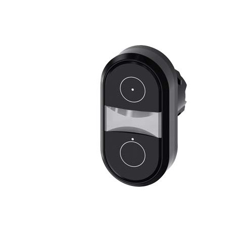 3SU1000-3AB11-0AQ0 - 3SU1000-3AB11-0AQ0 SIEMENS Twin pushbutton, 22 mm, round, plastic, Black: Symbol 5264 IEC 60417, Black: Symb..