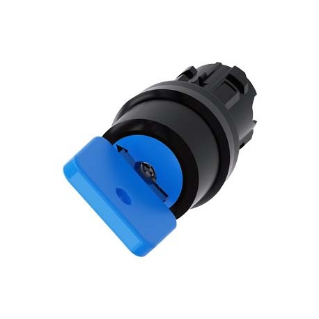 3SU1000-4GC01-0AA0 - 3SU1000-4GC01-0AA0 SIEMENS Key-operated switch O.M.R, 22 mm, round, plastic, lock number 73038, blue, with 2..