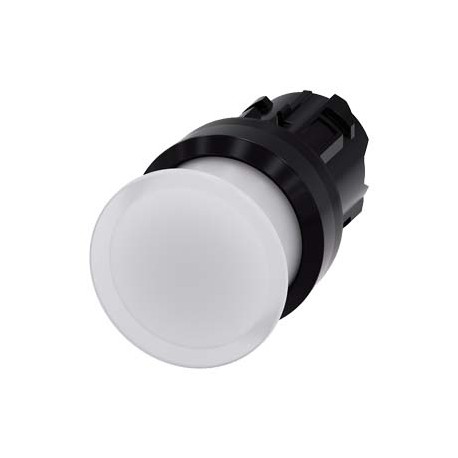 3SU1001-1AD60-0AA0 - 3SU1001-1AD60-0AA0 SIEMENS Illuminated mushroom pushbutton, 22 mm, round, plastic, white, 30 mm, momentary c..