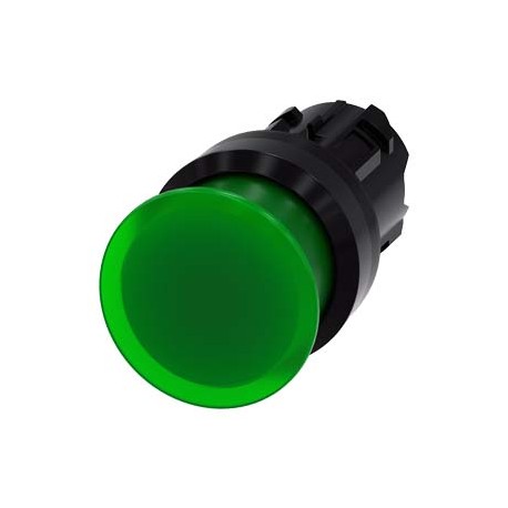3SU1001-1AD40-0AA0 - 3SU1001-1AD40-0AA0 SIEMENS Illuminated mushroom pushbutton, 22 mm, round, plastic, green, 30 mm, momentary c..