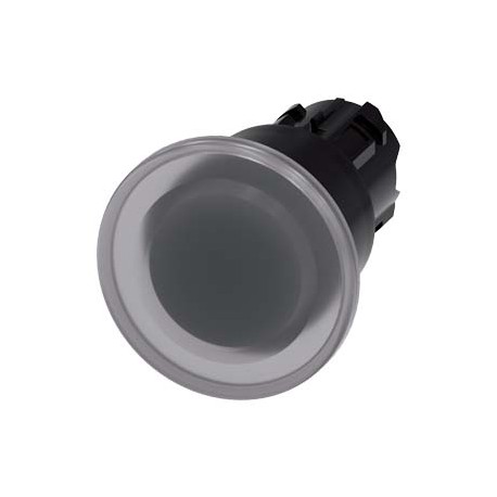 3SU1001-1BA70-0AA0 - 3SU1001-1BA70-0AA0 SIEMENS Illuminated mushroom pushbutton, 22 mm, round, plastic, clear, 40 mm, latching, P..