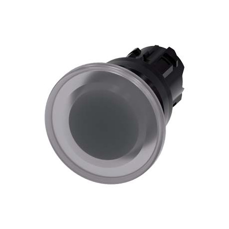 3SU1001-1BD70-0AA0 - 3SU1001-1BD70-0AA0 SIEMENS Illuminated mushroom pushbutton, 22 mm, round, plastic, clear, 40 mm, momentary c..