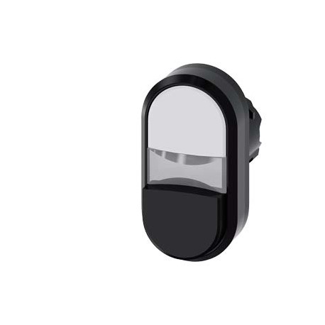 3SU1001-3BB61-0AA0 - 3SU1001-3BB61-0AA0 SIEMENS Illuminated twin pushbutton, 22 mm, round, plastic, white, black, pushbuttons, fl..