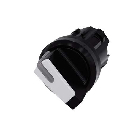 3SU1002-2BF60-0AA0 - 3SU1002-2BF60-0AA0 SIEMENS Selector switch, illuminable, 22 mm, round, plastic, white, selector switch, shor..